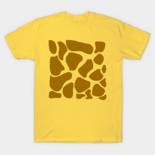 Brown and Yellow Giraffe Print T-Shirt